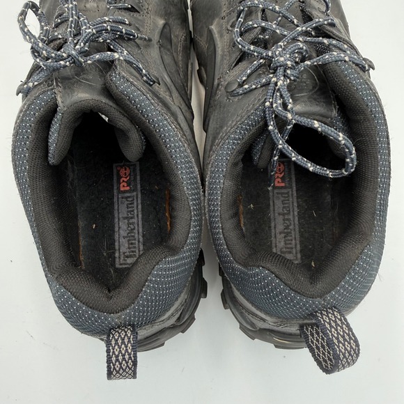 Timberland PRO 40008 Mens Black Leather Work Shoes Steel Toe Low Top 15W Wide - Picture 6 of 8